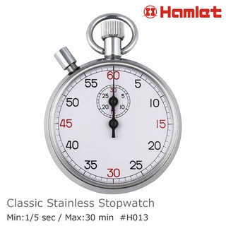 【Hamlet 哈姆雷特】不銹鋼經典機械式碼錶 60秒制 1/5秒 H013