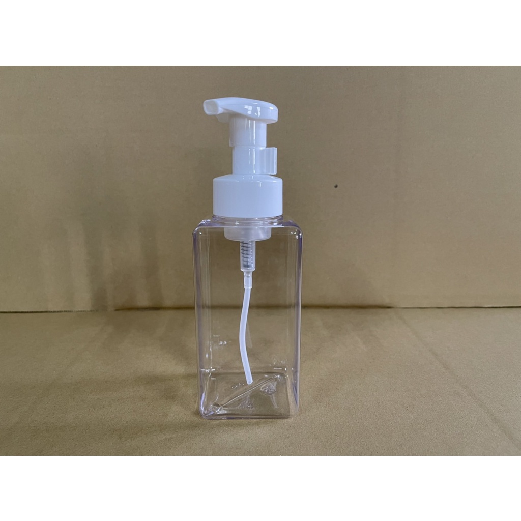 【現貨 快速出貨】 台灣製造 PETG 泡沫慕斯方瓶 500ml -透明