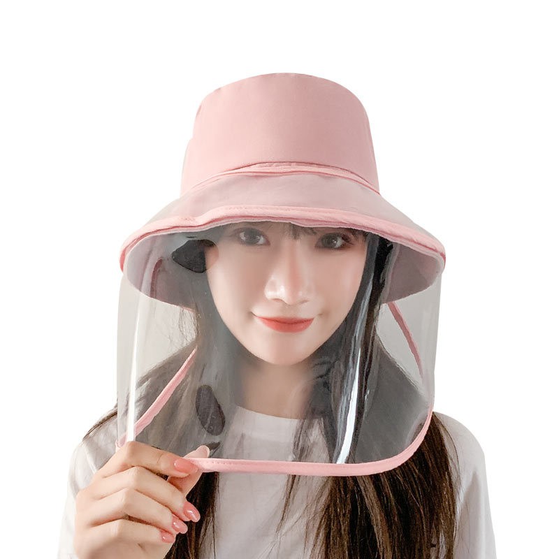 (24小時台灣發貨)時尚韓式防疫帽（透明片可拆）漁夫帽 面罩防護帽子 防飛沫帽