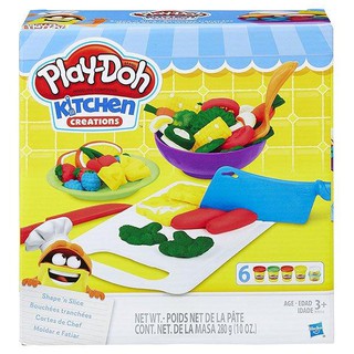 Play-Doh 培樂多 創意DIY黏土 廚房系列 切菜料理組 + 四色組 4 色組經典 隨機*1