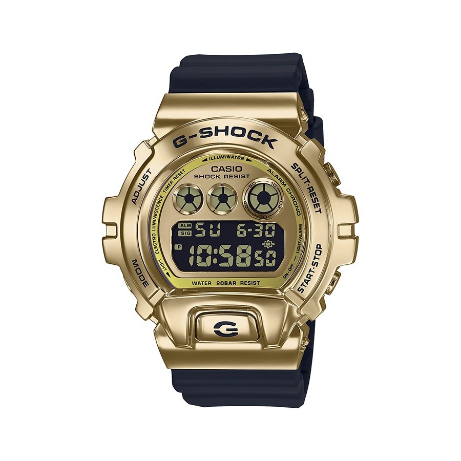 CASIO G-SHOCK/耀眼奪目時尚腕錶/黑金/GM-6900G-9DR