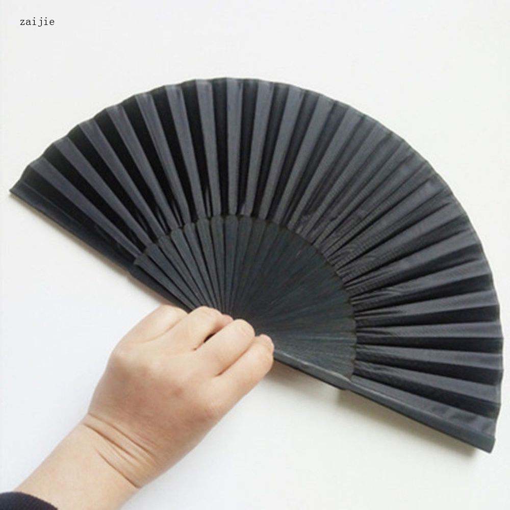 黑色布面折扇中國風扇子夏季扇風扇子 蝦皮購物