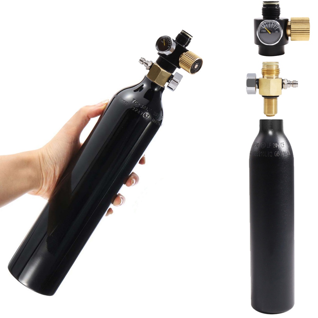 可調節調節罐組輸出 0.38l 0.5L 0-5000psi 用於 CO2 補充彩彈 HAP PCP 氣槍消防水肺