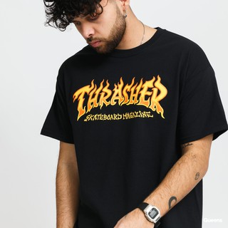 Your Store】美牌Thrasher 2021夏季新款Fire Logo 火焰T 草寫黑色| 蝦皮購物