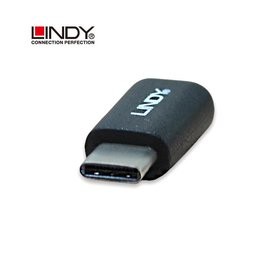 LINDY 林帝 USB 2.0 TYPE C(公) 轉 MICRO USB(母) 轉接頭 (41896)