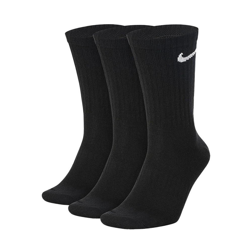 NIKE U NK EVERYDAY LTWT CREW 3PR 襪子 黑色-SX7676010