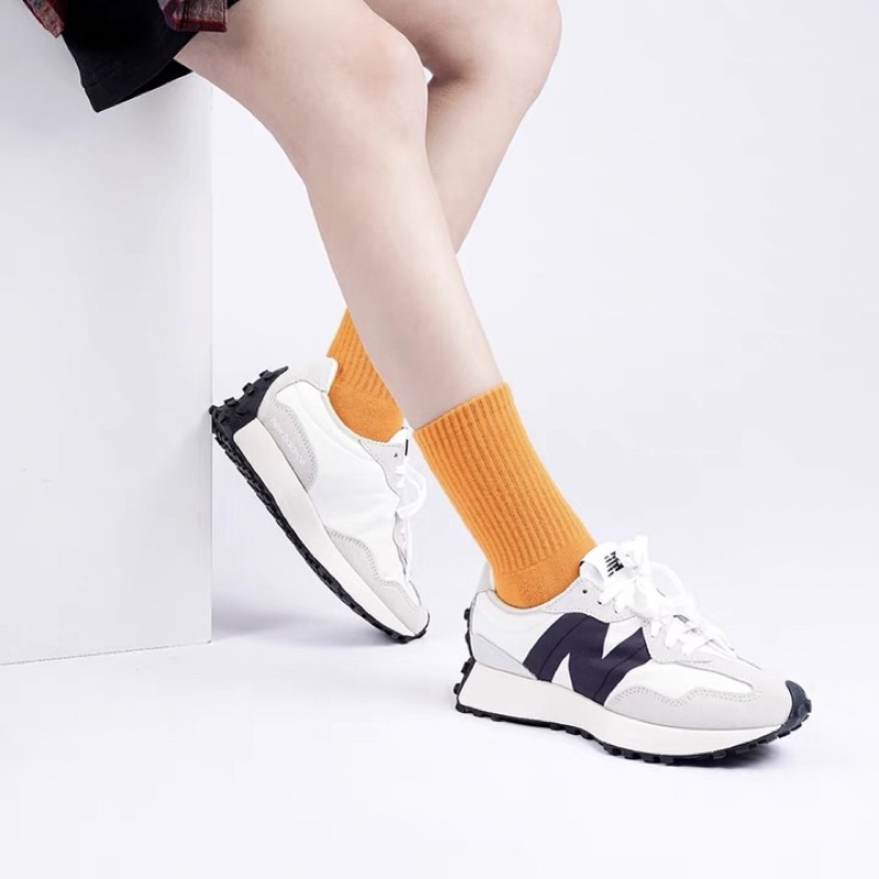 -ES- NEW BALANCE 327 NB 白灰 NB327 白黑 海鹽 大N 休閒鞋 情侶鞋 MS327FE