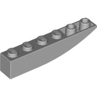 LEGO 6132260 42023 淺灰色 1x6 曲面 弧面 反斜 曲面磚 Curved Invert