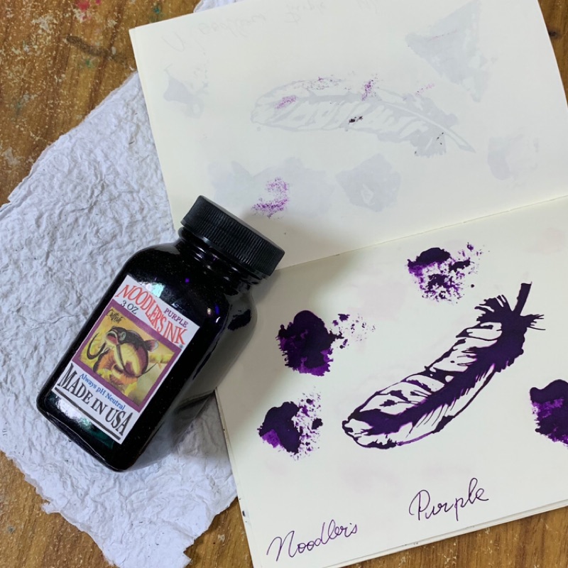 美國鯰魚 NOODLER'S INK PURPLE 鯰魚紫 鋼筆墨水 3OZ
