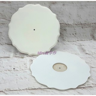 【白色木器】30cm【圓型】時鐘板~蝶古巴特拼貼 餐巾紙 彩繪 黏土DIY美勞手作材料