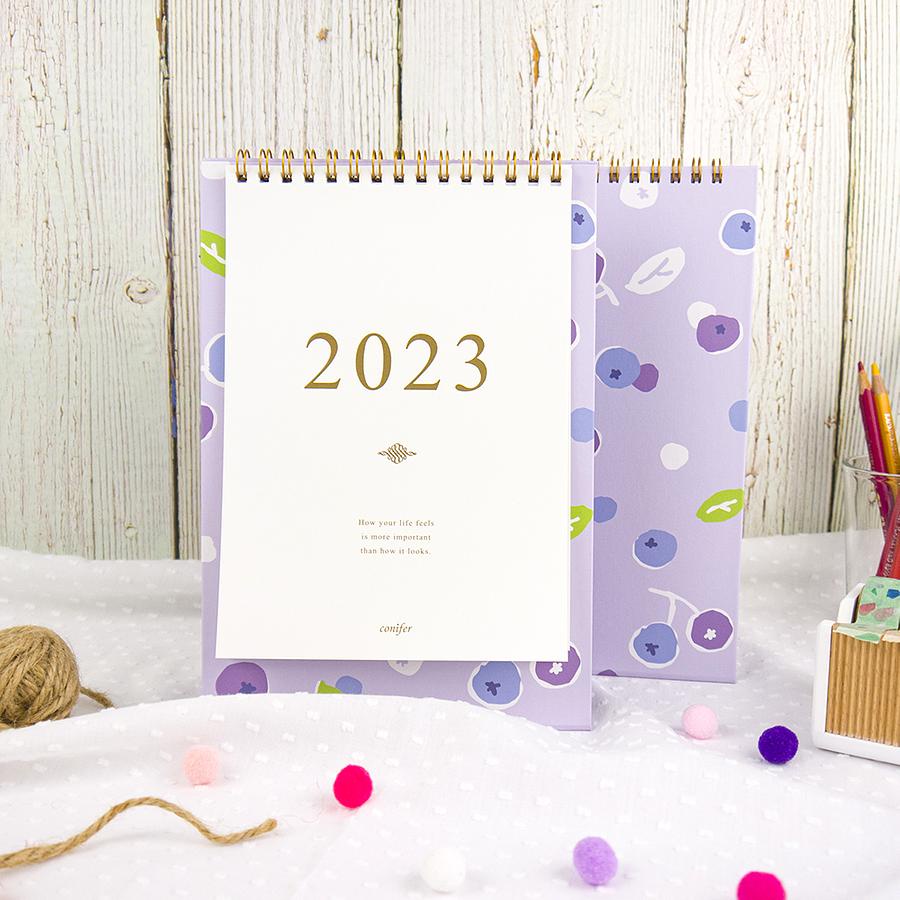 2023綠的32K時間絮語直式桌曆/ 藍莓果茶 eslite誠品