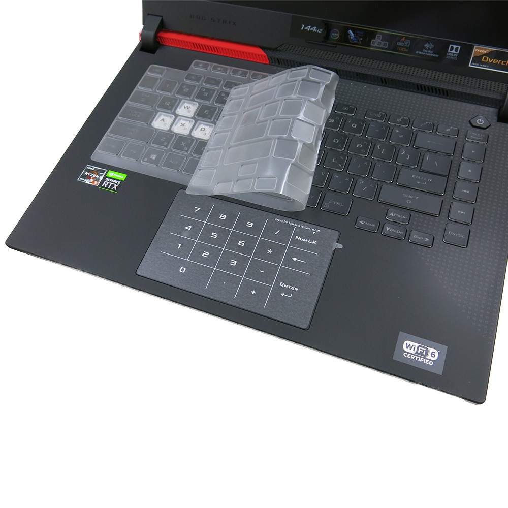 【Ezstick】ASUS G513 G513QM TPU鍵盤膜｜奈米銀抗菌｜防水可水洗