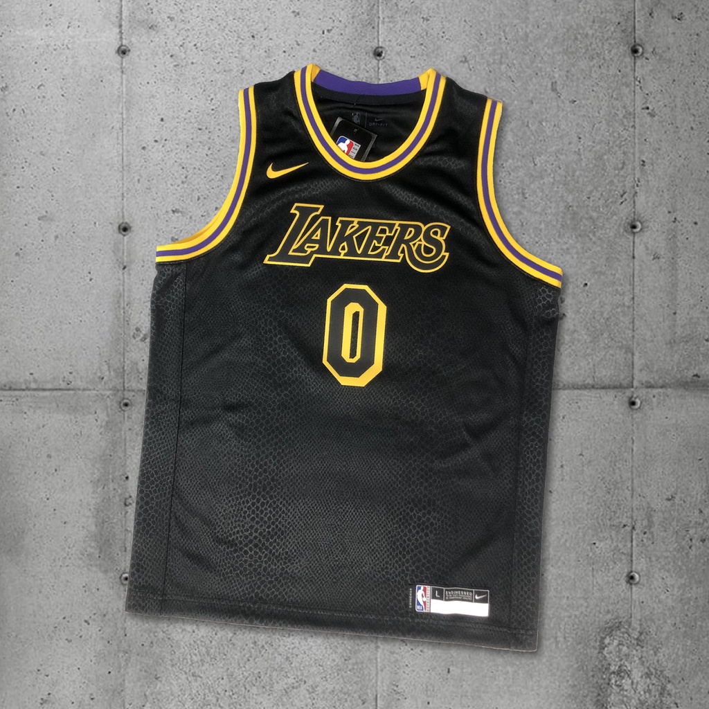 【Kuzma】【95%新】【湖人】【NIKE】黑蛇紋 庫茲馬 曼巴 Kobe Bryant NBA球衣YL