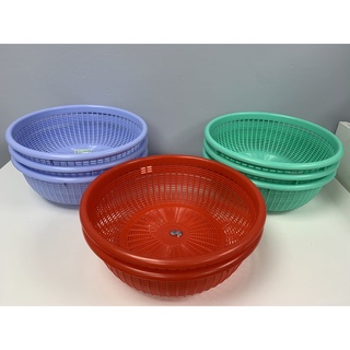 洗菜籃 洗衣籃 滷味籃 塑膠彩色圓藍 瀝水籃