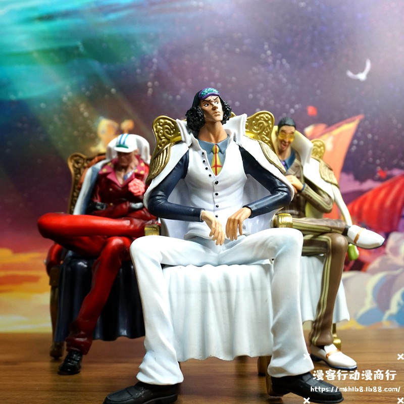 海賊動漫 動漫批發海賊王海軍三大將青雉黃猿赤犬坐姿沙發手辦模型 蝦皮購物