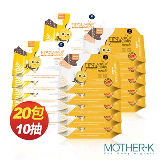 韓國MOTHER-K 自然純淨嬰幼兒濕紙巾-輕巧款10抽【20包組】