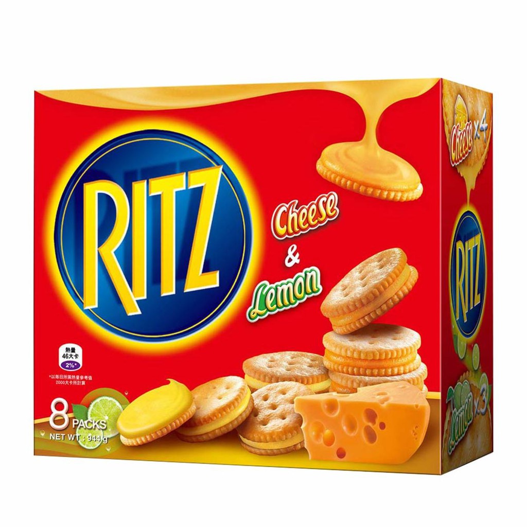 [#巧] Costco好市多代購 -RitzRitz 麗滋三明治餅乾綜合組(起司/檸檬口味)118公克 X 8入*6組