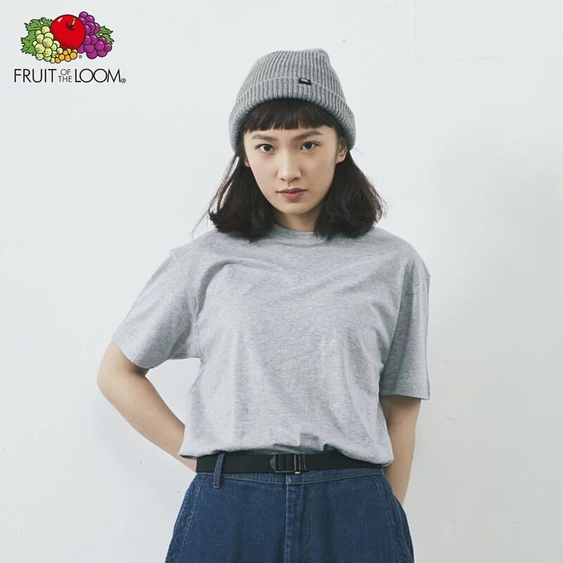 FRUIT OF THE LOOM 純棉圓領素TEE FL1850 花灰色 美國百年品牌 水果牌