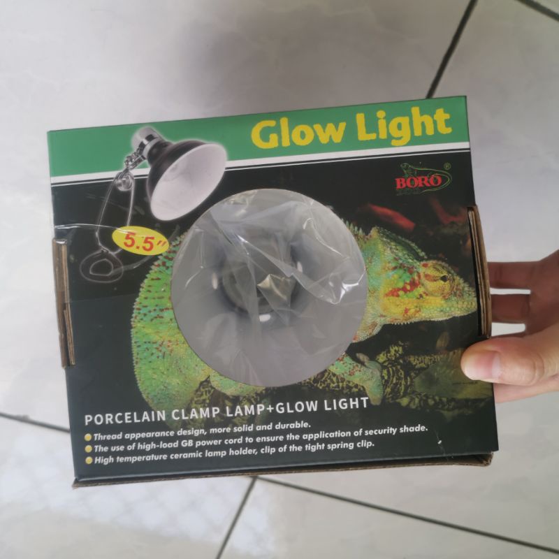 秒發現貨 快速出貨boro Glow light 陶瓷燈頭 爬蟲用燈罩5.5吋 反射燈罩 臺灣現貨 陸龜 蜥蜴