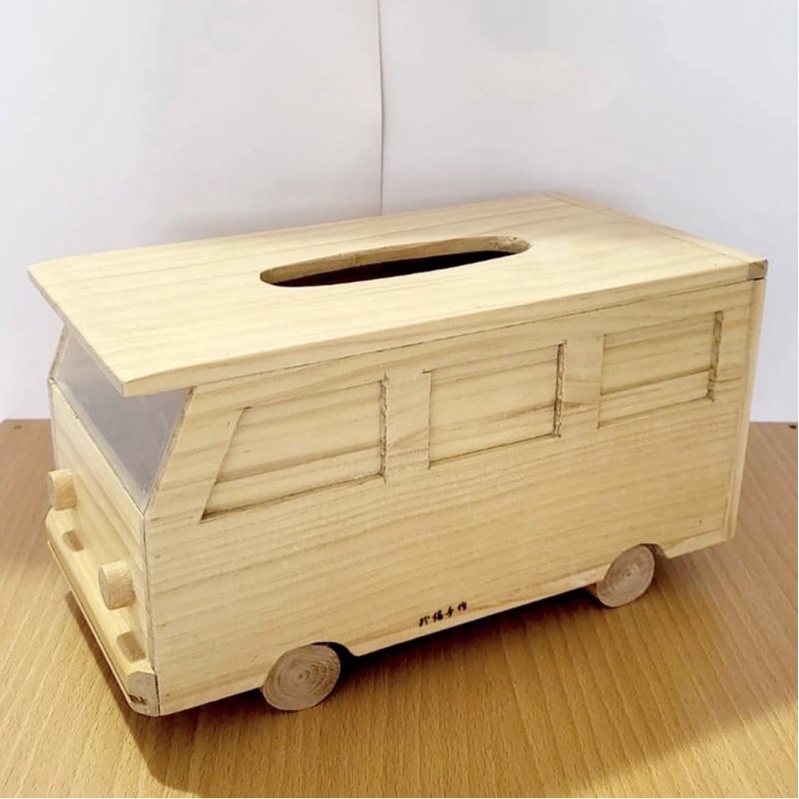 多功能面紙盒(公車造型) 木製面紙盒 純手工