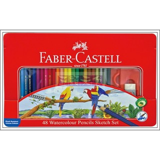 德國進口Faber-Castell輝柏~初學入門紅盒水性色鉛筆[48色]