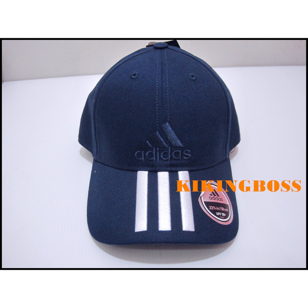 ADIDAS 6P 3S CAP COTTO 三條線 老帽 棒球帽 網球帽 男/女 藍色 BK0808