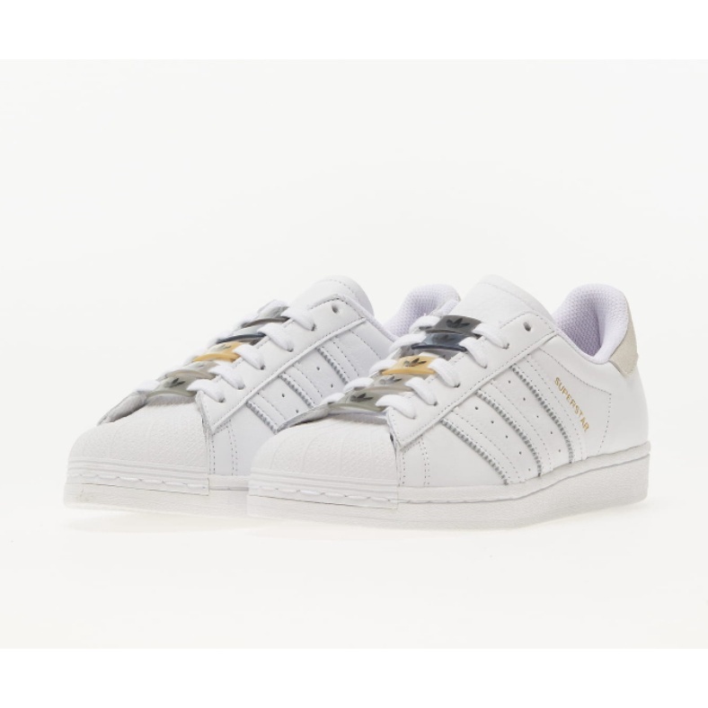 #小胖仔代購#Adidas og Superstar 串標 鞋扣 貝殼頭 復古 休閒鞋 女款  白 灰 GZ0866