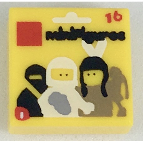 LEGO 樂高 黃色 1X1 平滑磚 印刷 人偶包 一代 外包裝圖案 3070bpb124