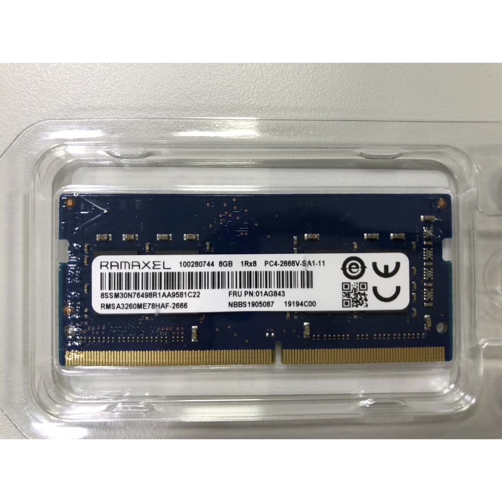 聯想Ramaxel 筆電記憶體 8G DDR4 2666