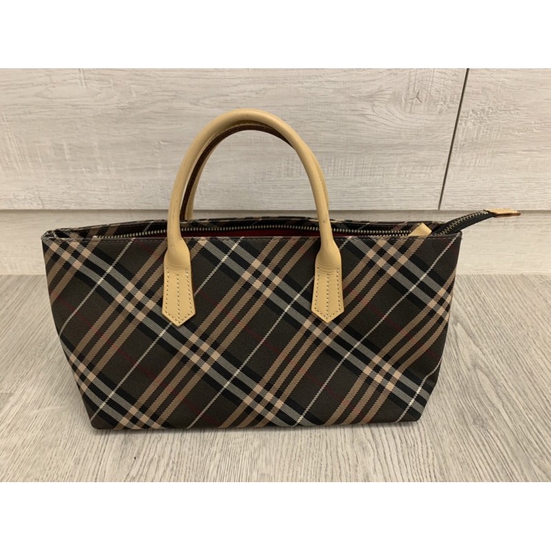 ［二手精品］BURBERRY 藍標 經典格紋手提包