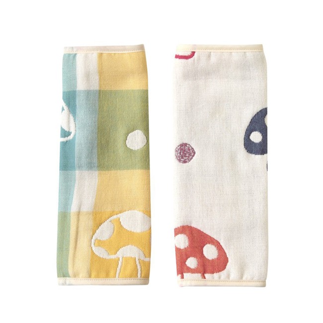 日本 Hoppetta 六層紗繽紛蘑菇背巾口水巾 總公司代理貨【麗兒采家】