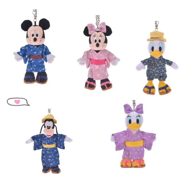 特價 現貨 日本帶回 迪士尼商店 夏季浴衣 和服 米奇米妮 唐老鴨黛西 高飛狗 娃娃 吊飾 鑰匙圈