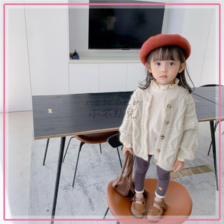 ✨小不點兒✨超好版型!韓國兒童單排扣菠蘿針開衫外套 中大童針織毛衣外搭潮(90cm-150cm)