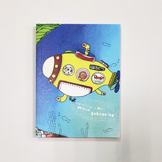 微型格線內頁筆記本-Yellow submarine 黃色潛水艇