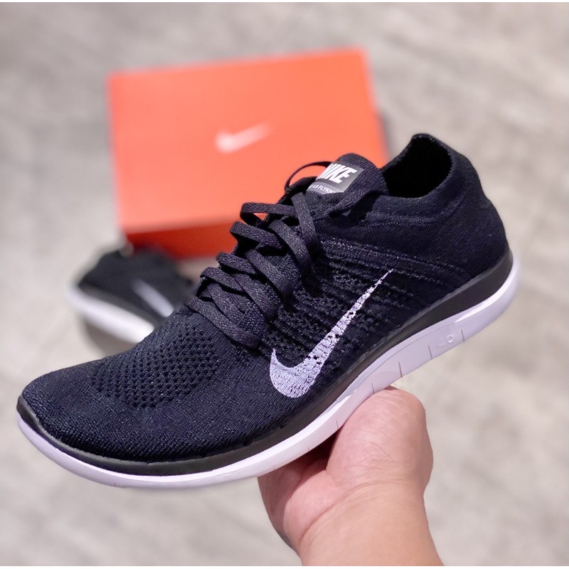 Nike Free 4.0 Flyknit 男款慢跑鞋631053001 腳感王赤足系列曲折性超強軟Q 編織| 蝦皮購物