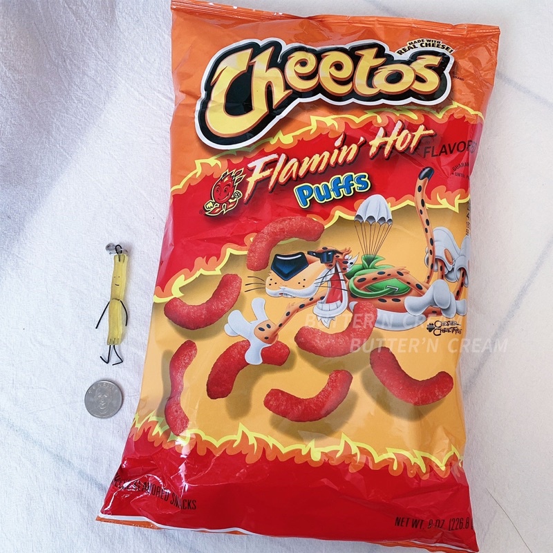 【奶油奶油】🉐️特價 現貨 美國 Cheetos flamin’ hot puff 泡芙 辣味奇多 辣奇多 226.8g