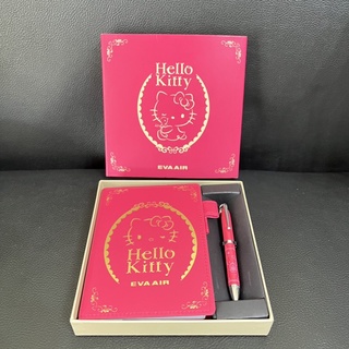 [全新-僅拆封]長榮航空 EVA AIR Hello Kitty 無時效手帳本與原子筆組