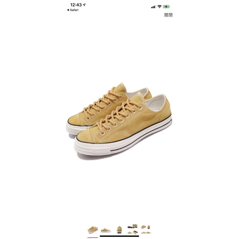 CONVERSE 1970 低筒 三星標 麂皮黃 [162374C]現貨9號