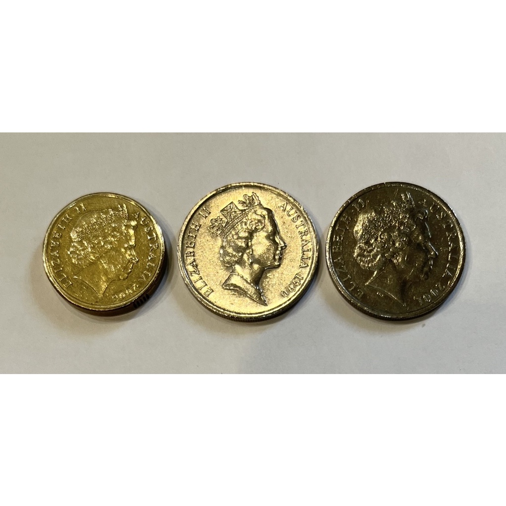 澳大利亞硬幣女王頭像1990年2001年2006年2元10元品相優絕版稀少，二手特價