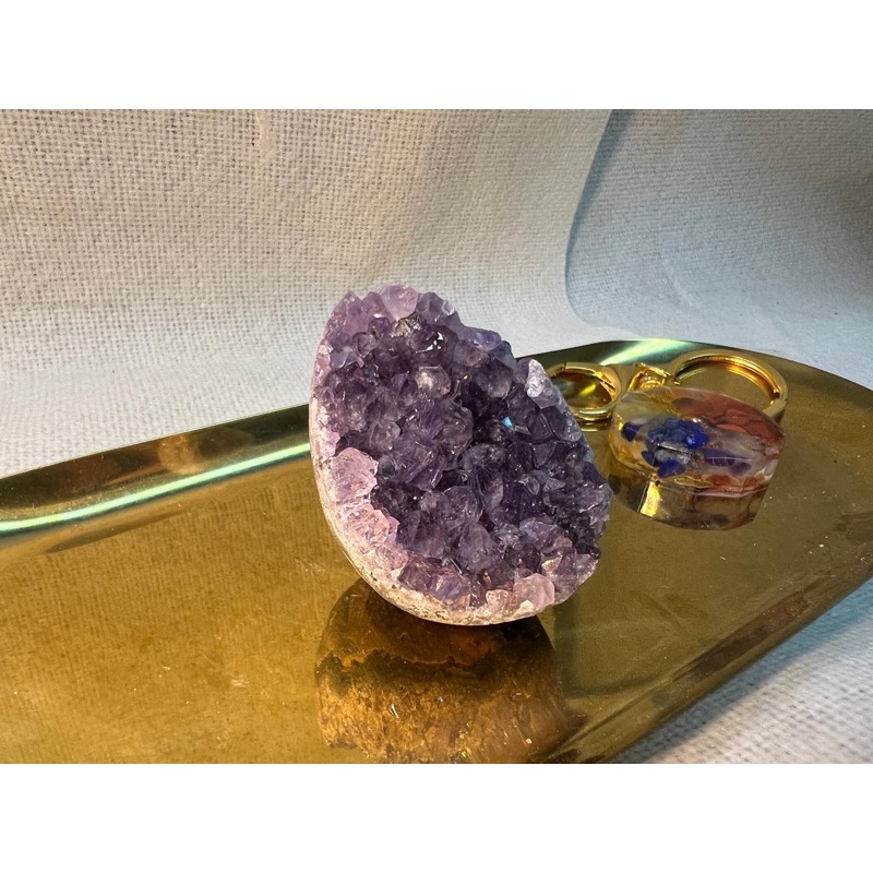 現貨wanidscrystal 天然紫水晶 紫晶蛋 恐龍蛋 開運淨化消磁 風水石 收藏藝品