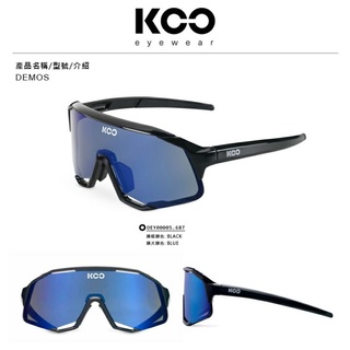 KOO DEMOS 太陽眼鏡 (Black / Blue Mirror Lens）德國蔡司鏡片