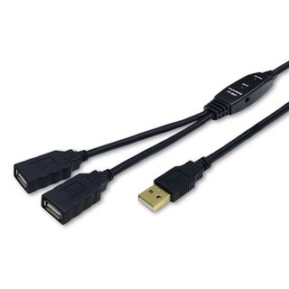 USB 線 2.0 頭 A公 A母 訊號增強線 usb線 20米 延長線 1分2 1出2 訊號放大 放大器 延長線