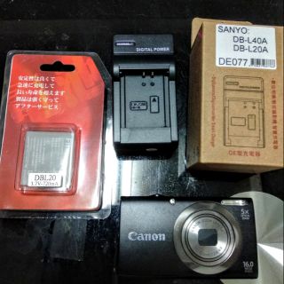 Canon Power Shot A2300數位相機，2012製。附全新充電器、電池一顆、原廠電池一顆。少用極新