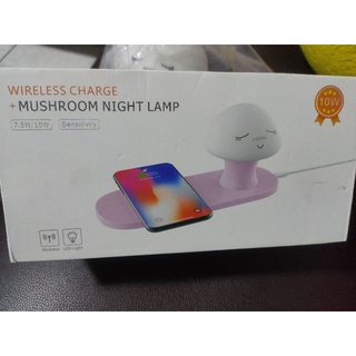 小夜燈充電盤 /蘋果無線充電盤 /無線充電器/ 蘑菇拍拍燈 /無線充電器/小夜燈（全新）