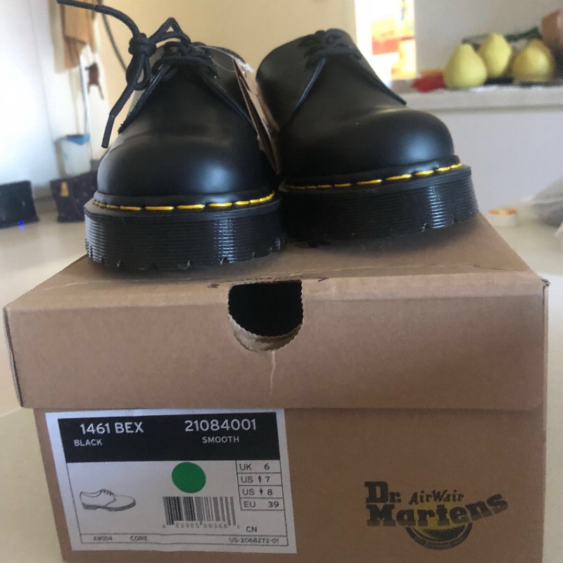 Dr. Martens 1461 3-Eye Shoe Black Smooth Leather/Bex