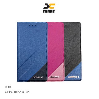 XMART OPPO Reno 4 Pro 磨砂皮套 掀蓋 可站立 插卡 撞色 微磁吸