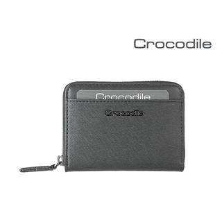 【寧寧精品】台中30年老店 Crocodile 鱷魚 防刮真皮拉鍊零錢包 經典黑 868-1 零錢包區