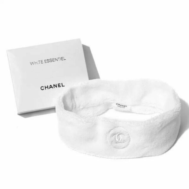 Chanel香奈兒 氣質白色 髮帶/洗臉巾/髮飾