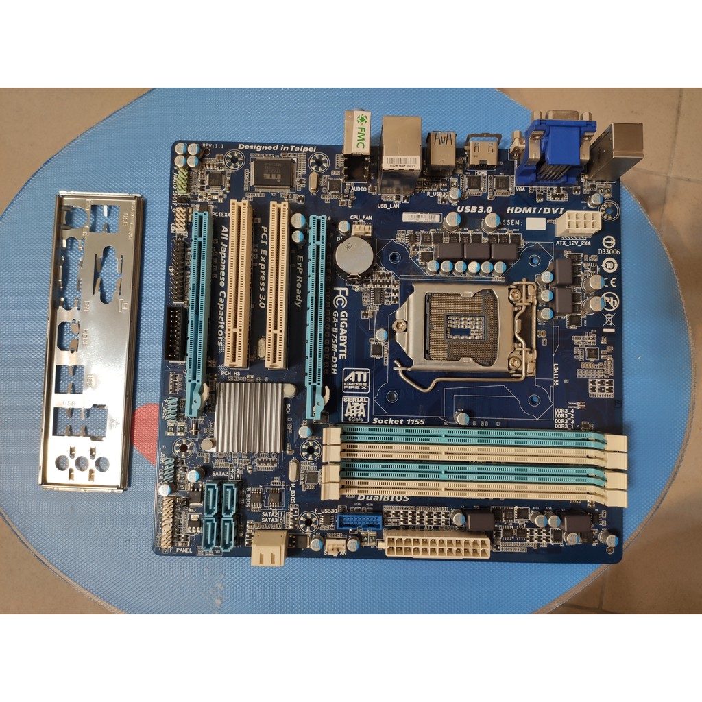 (二手) 技嘉 GA-B75M-D3H LGA1155 主機板 居家辦公 遠距上課