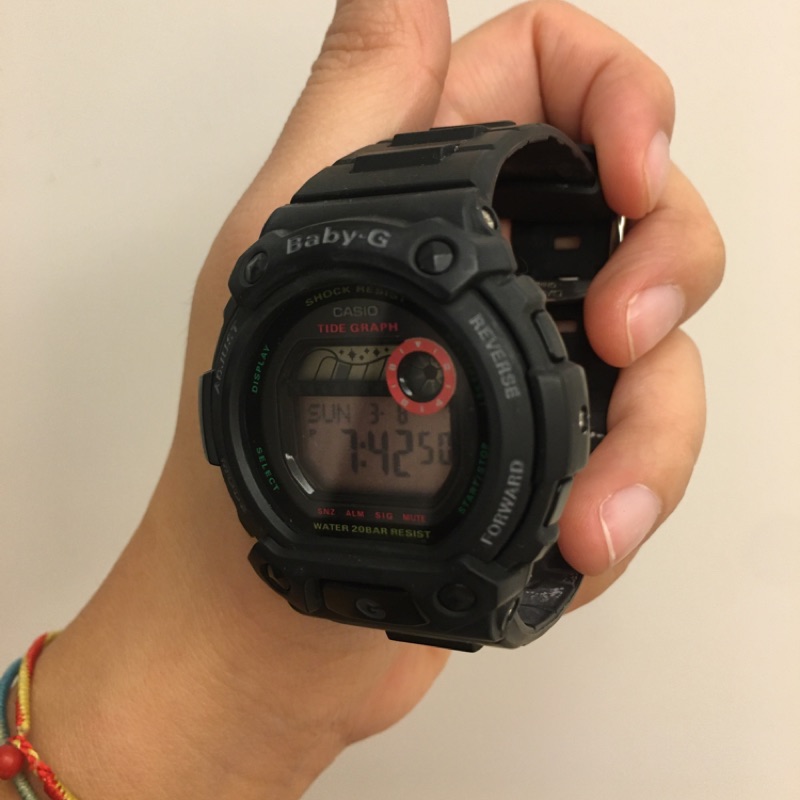 二手Baby-G 電子錶 黑紅經典配色casio手錶 日本購入
